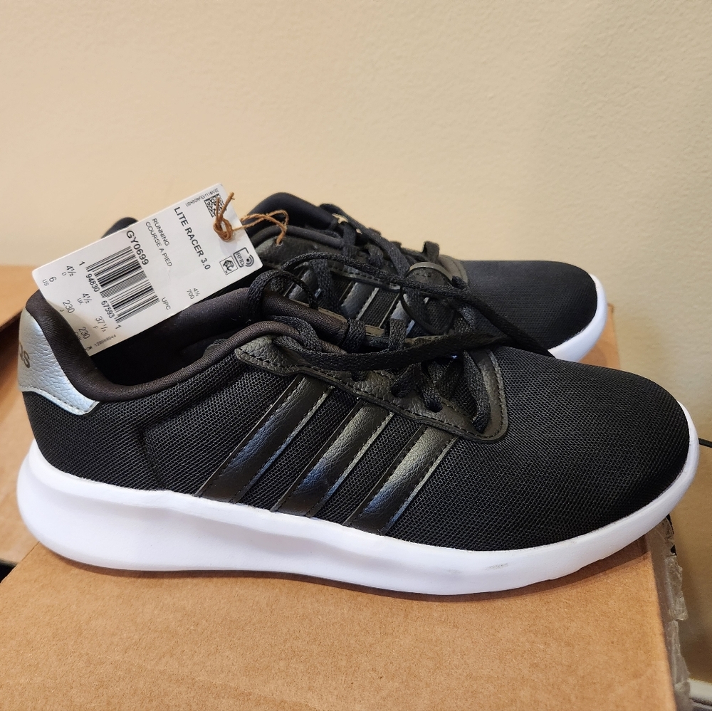 Adidas Women's Black and White Sneakers